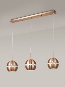 Andrea Satin Copper Crystal Ceiling Lights Diyas Multiple Crystal Pendants Andrea Satin Copper Crystal Ceiling Lights Diyas Multiple Crystal Pendants